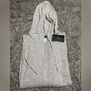 NWT Blue Ice Premium Gray Fleece Lined Zip-Up Hoodie